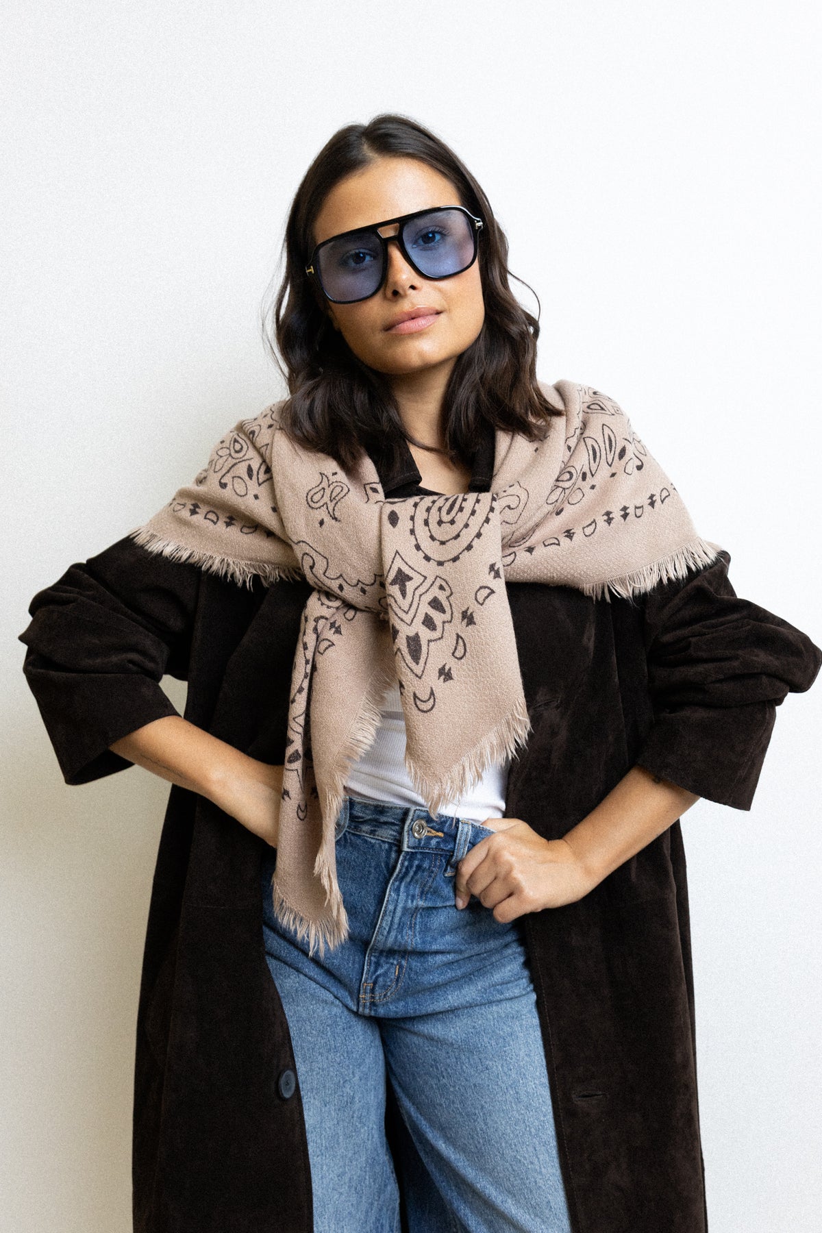 MAXI BANDANA BEIGE
