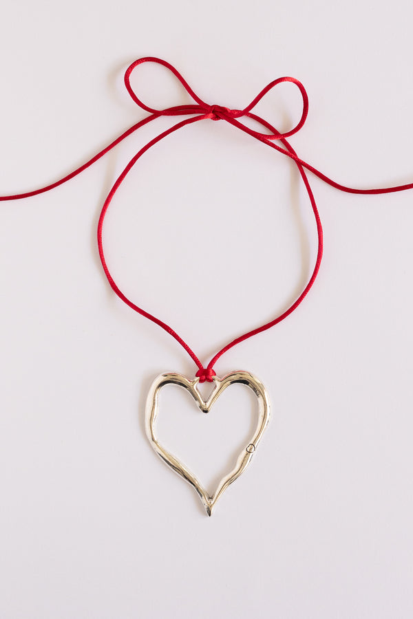 COEUR NECKLACE RED