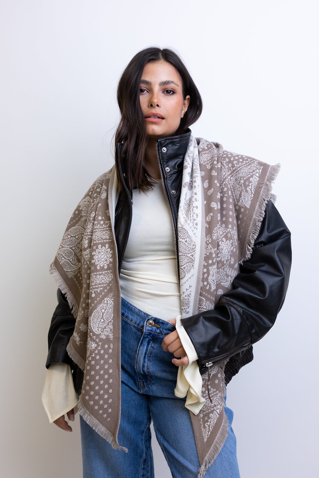MAXI BANDANA BEIGE
