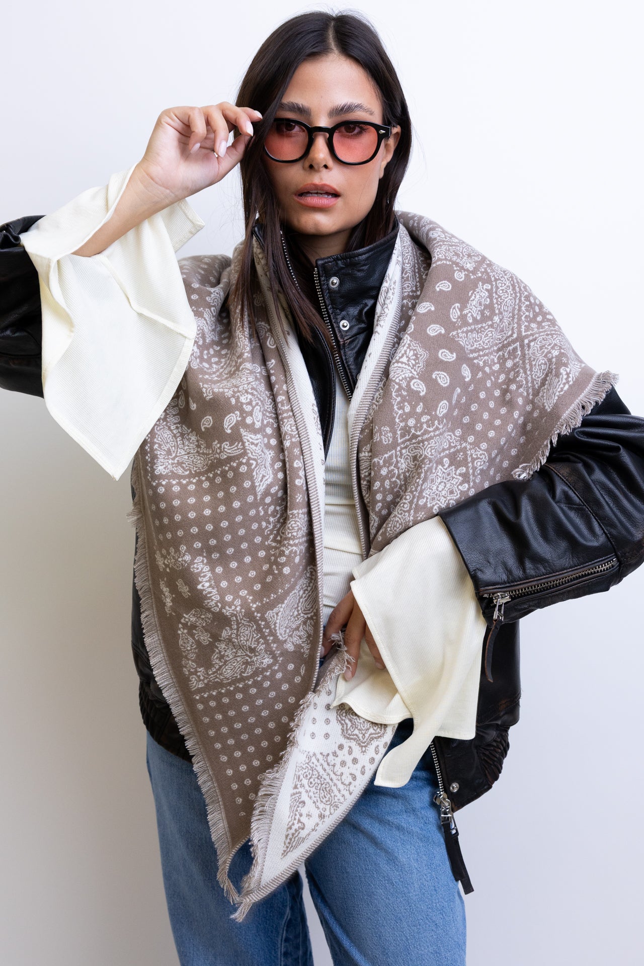 MAXI BANDANA BEIGE