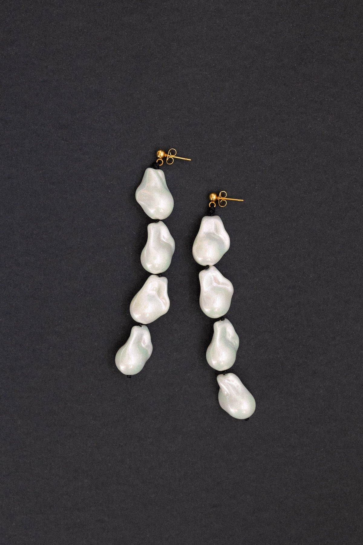 Acrylic Pearl Drop Earrings – Statement Elegance