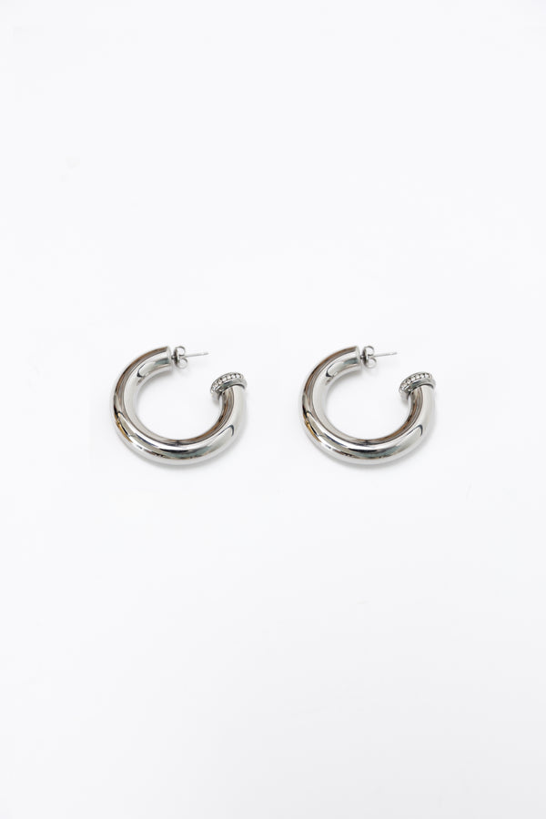 SIMONE HOOPS SILVER