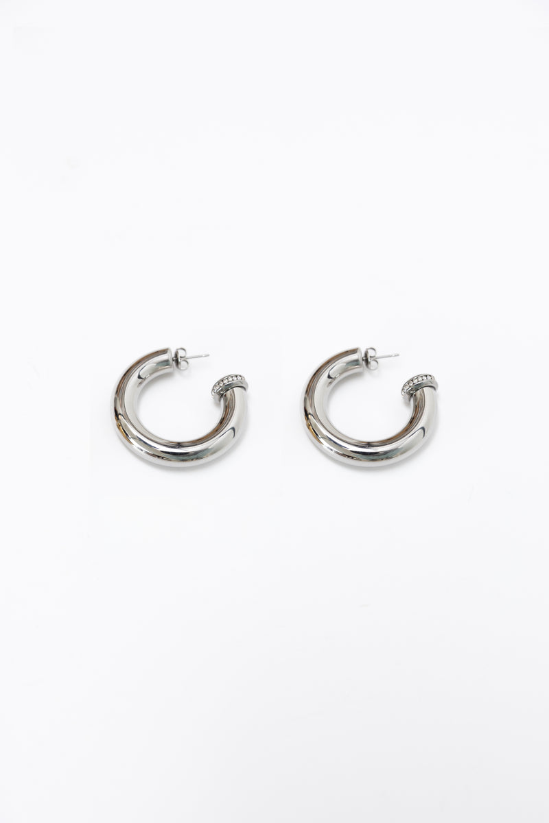 SIMONE HOOPS SILVER