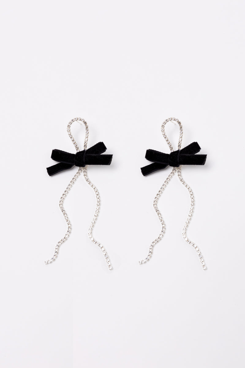 CRYSTAL EARRINGS BLACK