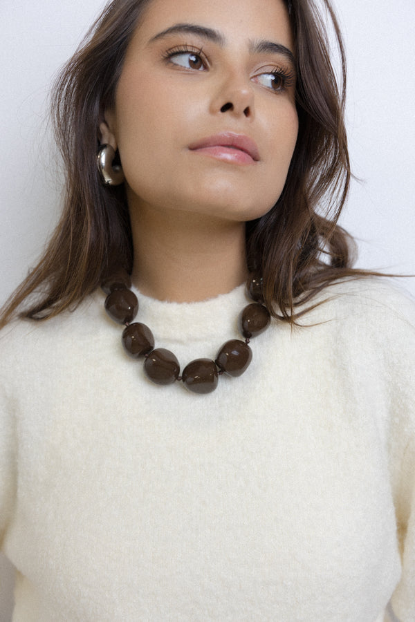 BIG NECKLACE BROWN