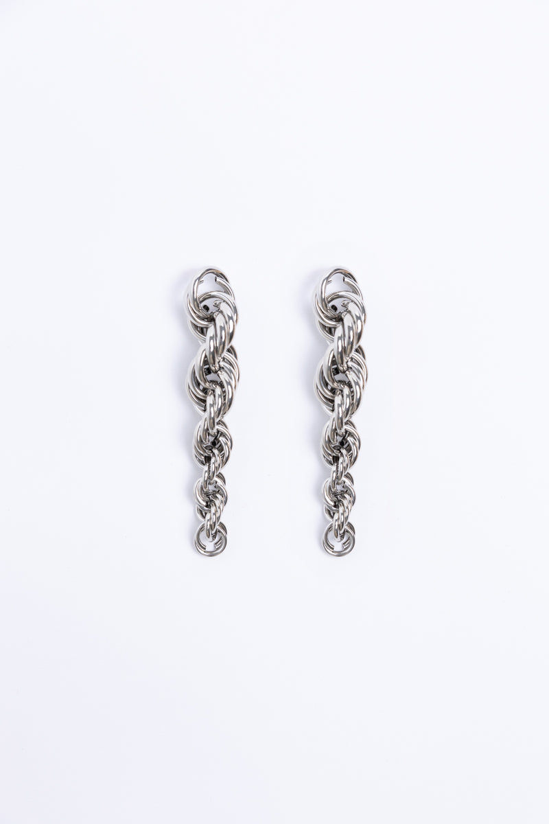 CORD EARRINGS SILVER