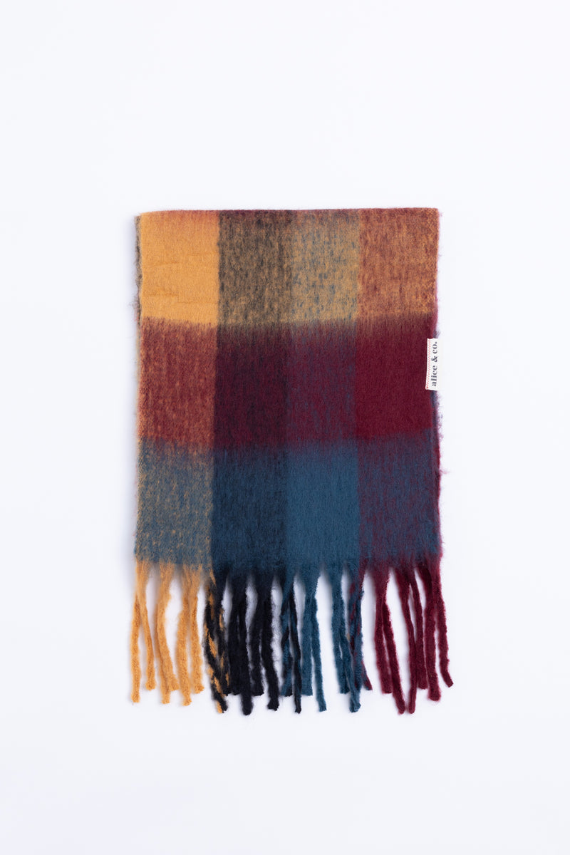 ALICE SCARF MULTICOLOR BORDEAUX