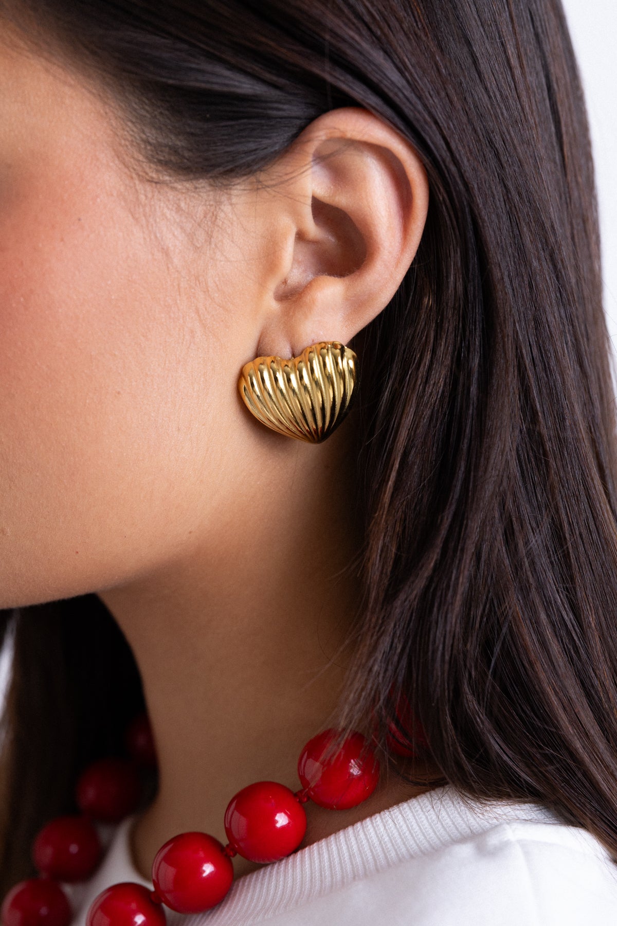 ◆VINTAGE HOLLYWOOD◆ Twotone Heart Earrings VH2479EA010M VINTAGE HEART EARRINGS – alicecostore