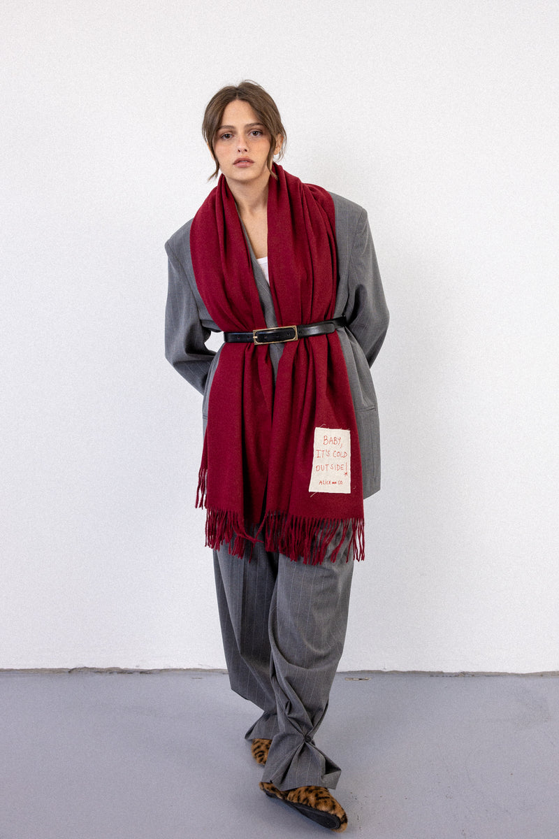 ALICE SCARF BORDEAUX