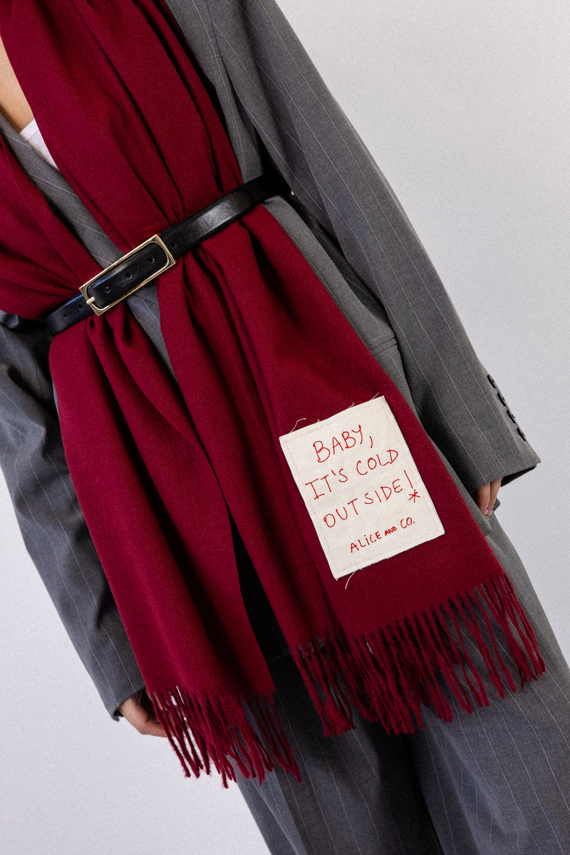 ALICE SCARF BORDEAUX