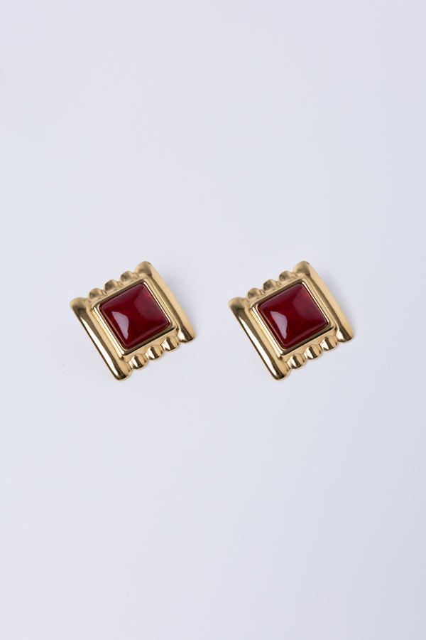 MOLLY EARRINGS BORDEAUX