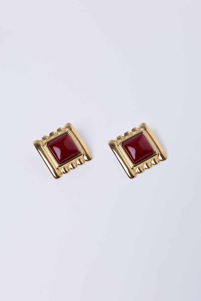 MOLLY EARRINGS BORDEAUX