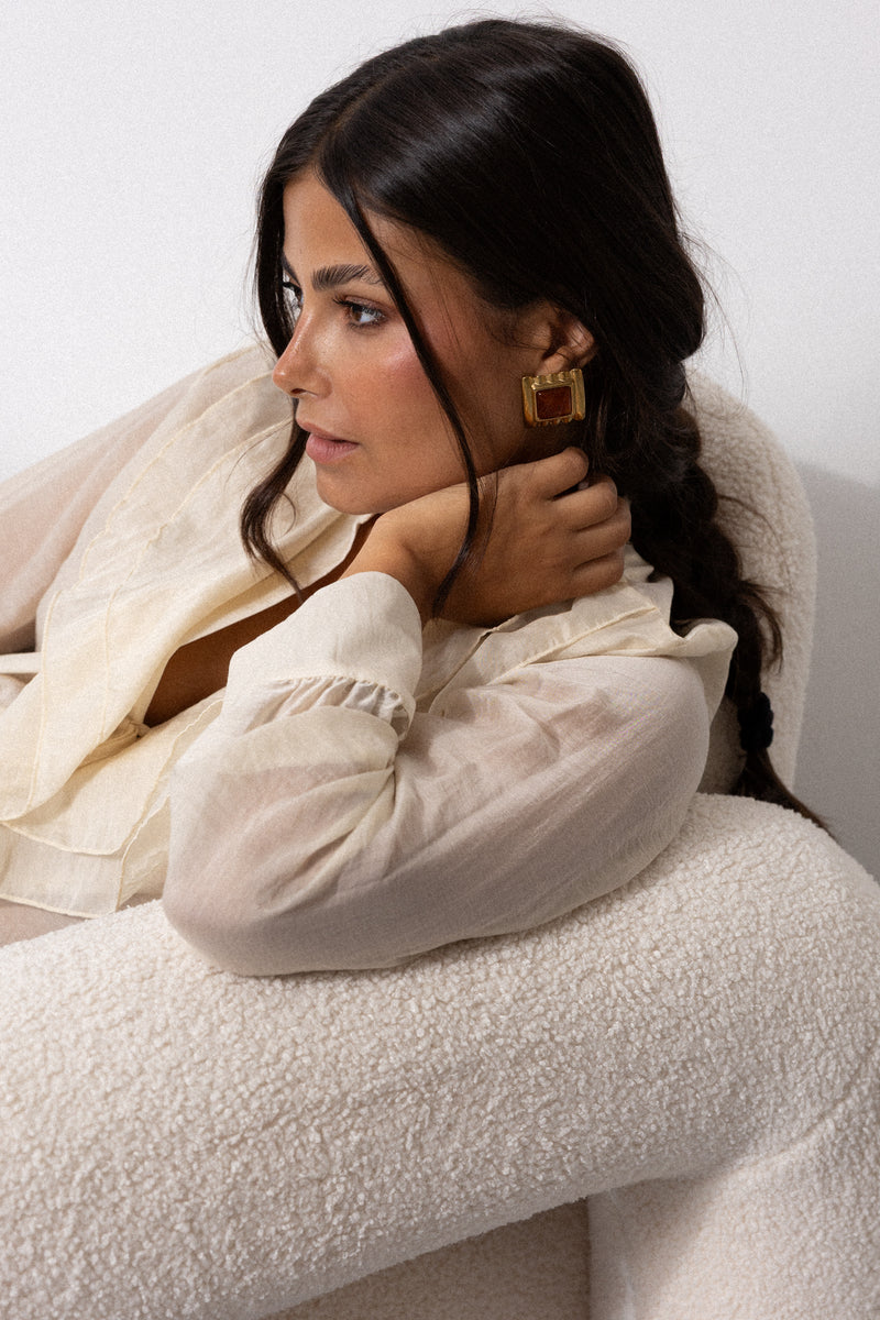 MOLLY EARRINGS COFFEE