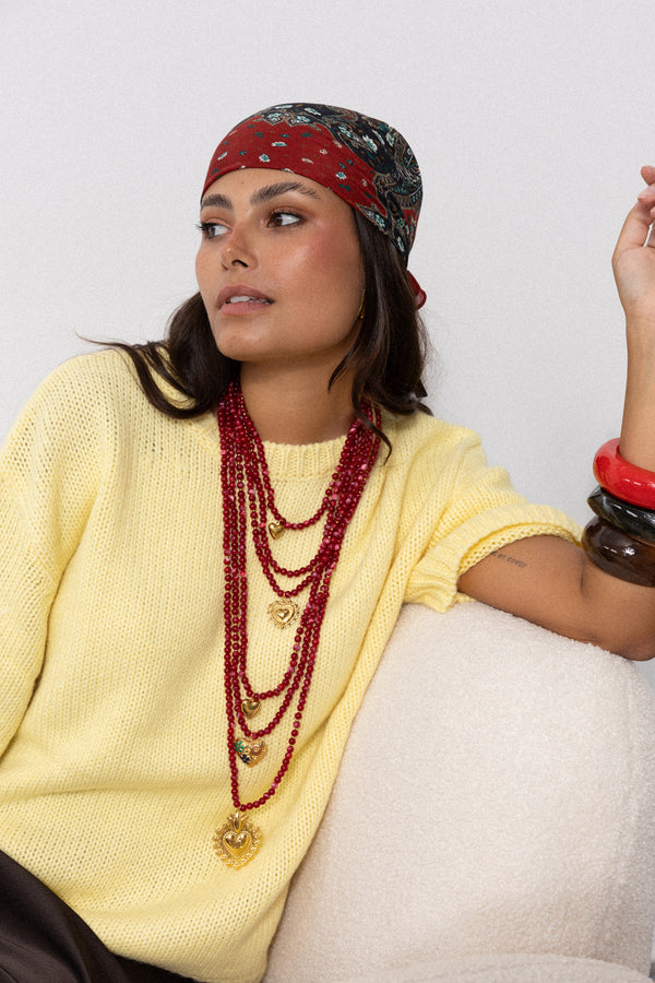 MOLLY NECKLACE BORDEAUX