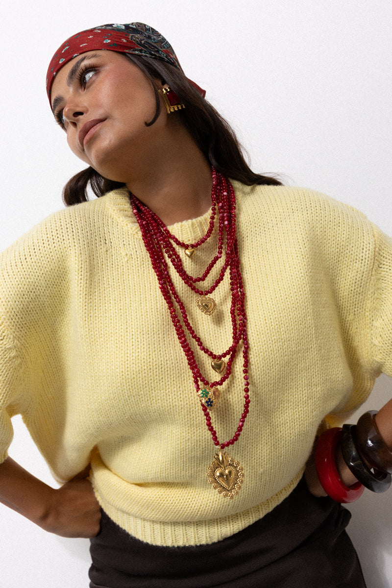 MOLLY EARRINGS BORDEAUX
