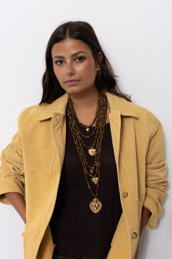 MOLLY NECKLACE COFFEE