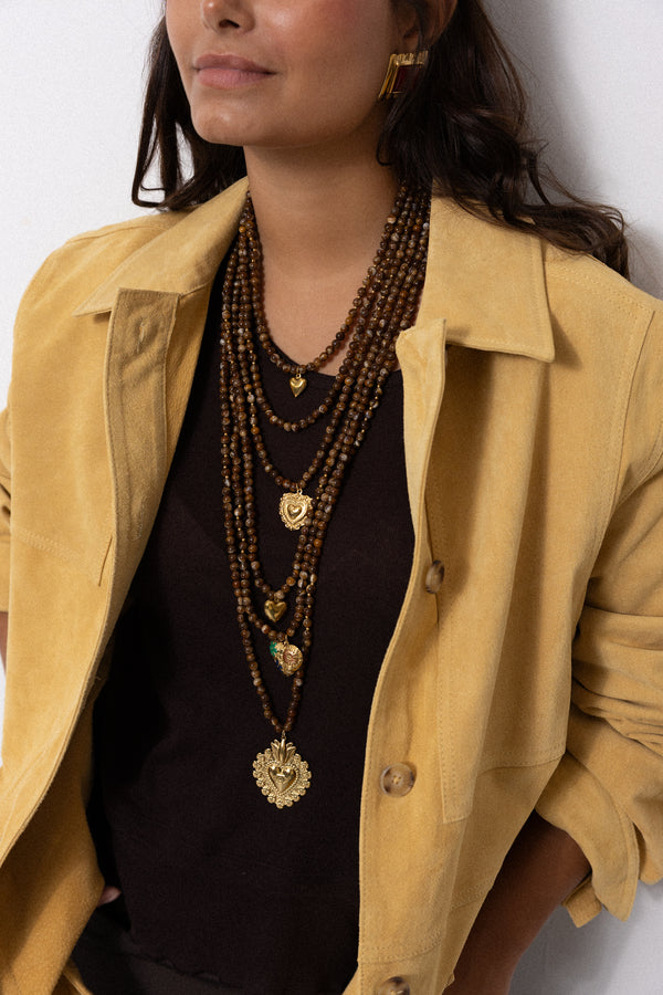 MOLLY NECKLACE COFFEE