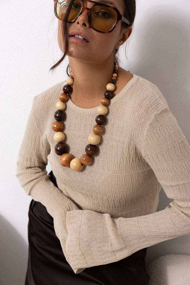 GRAND WOOD NECKLACE