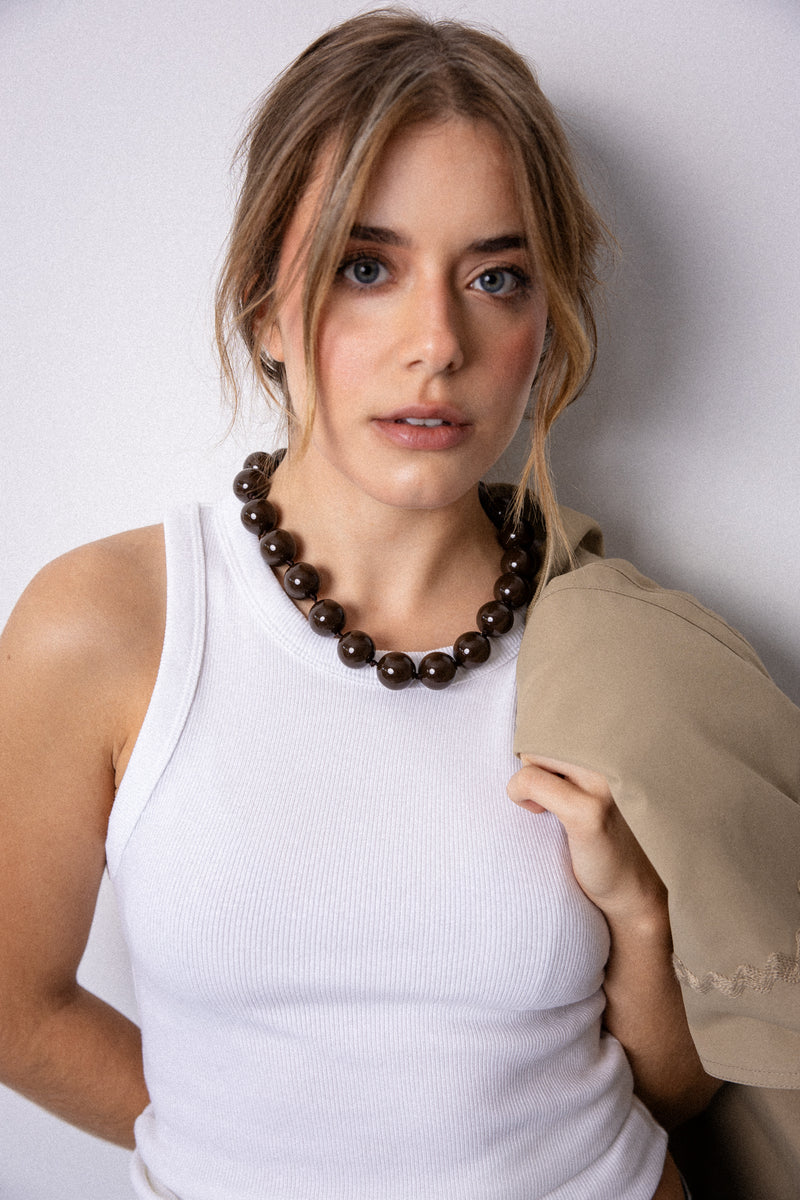 GRAND NECKLACE BROWN