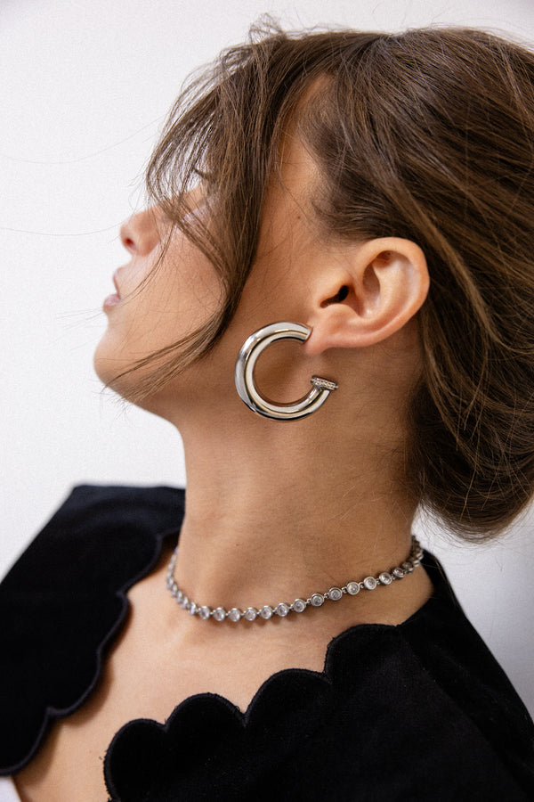 SIMONE HOOPS SILVER