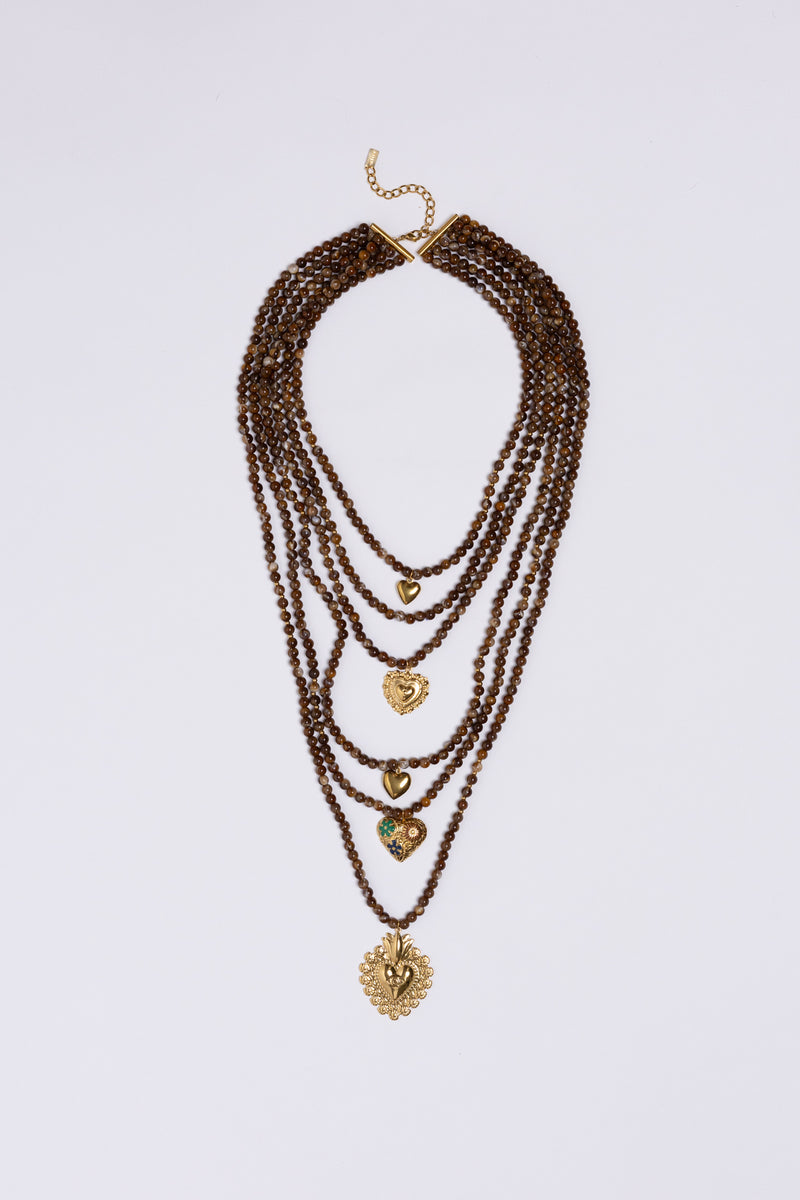 MOLLY NECKLACE COFFEE