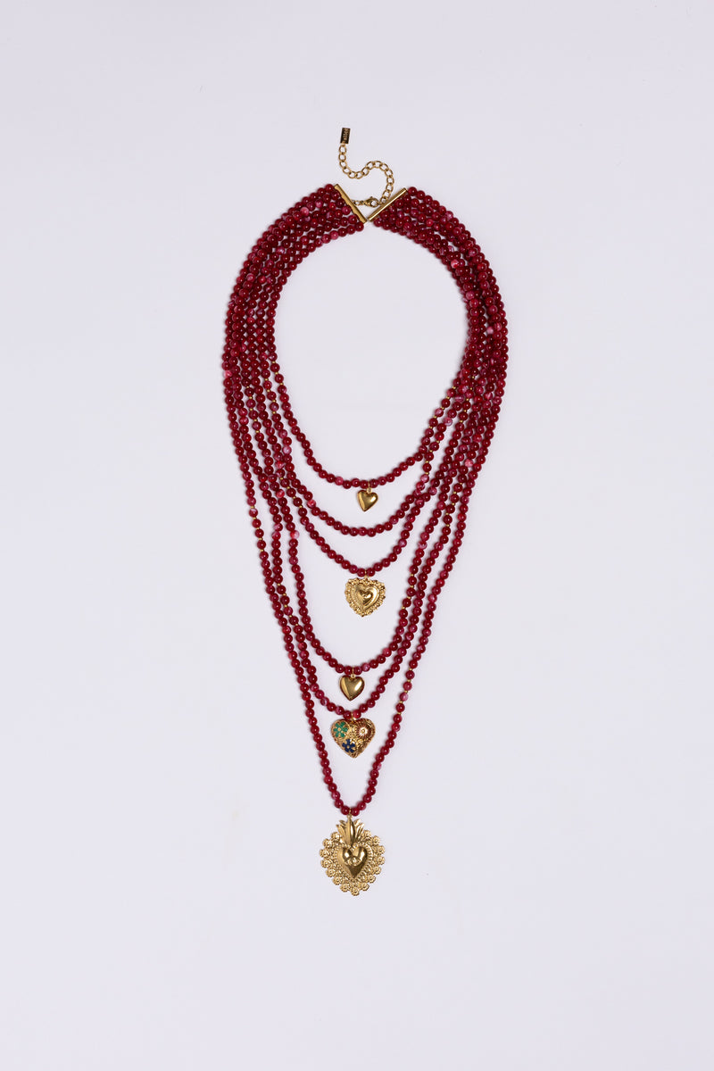 MOLLY NECKLACE BORDEAUX