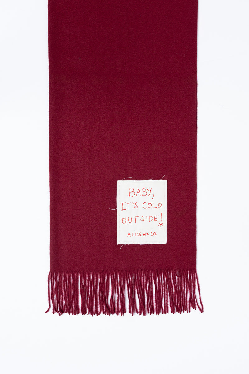 ALICE SCARF BORDEAUX