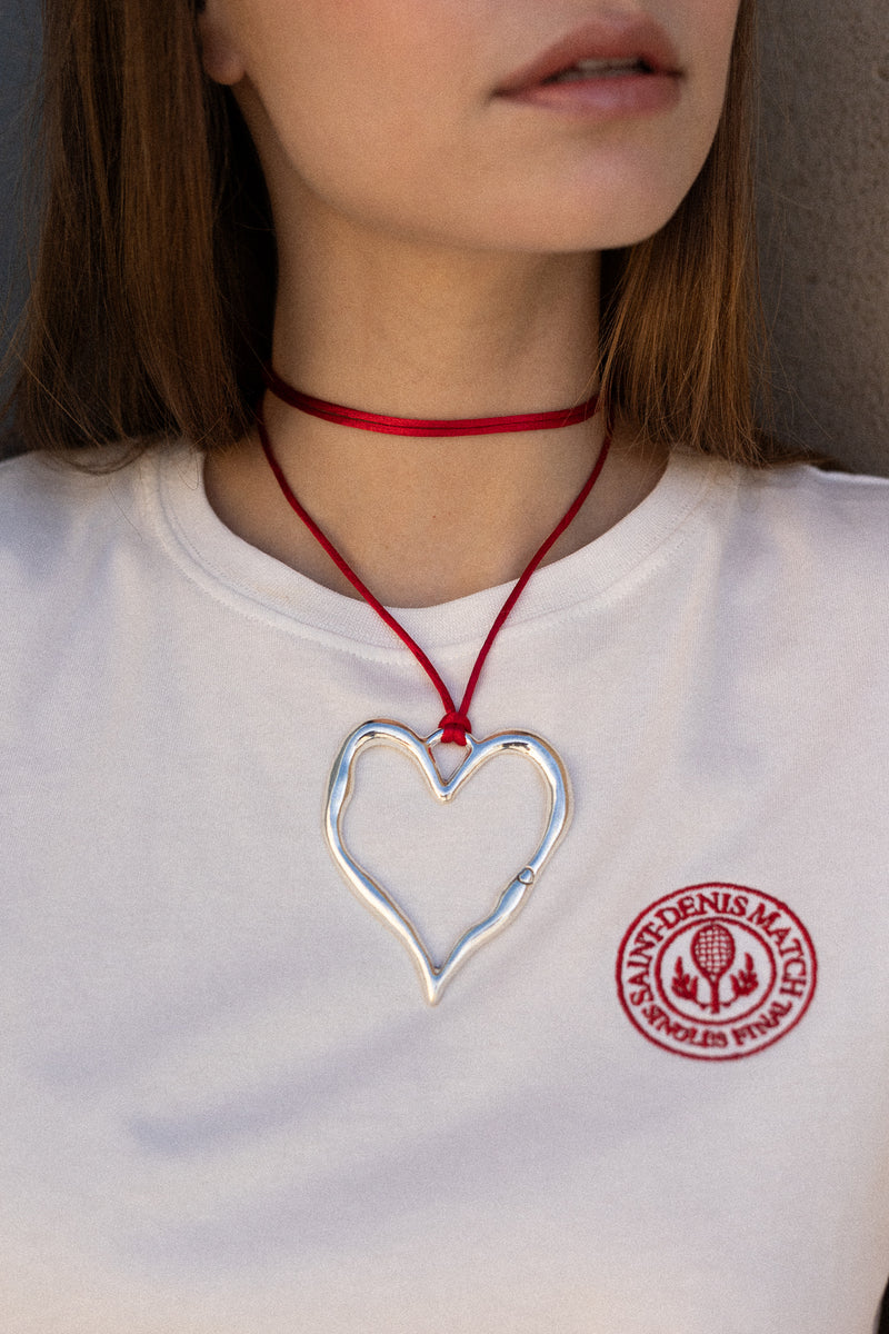 COEUR NECKLACE RED