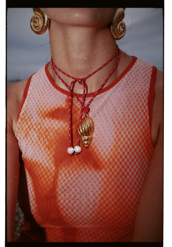 SHELL NECKLACE RED