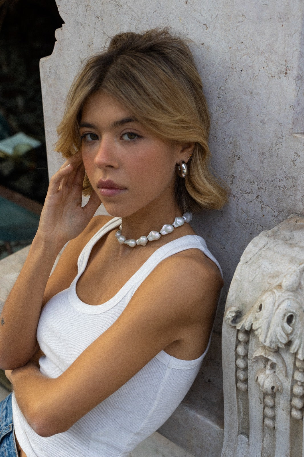 Acrylic Pearl Necklace